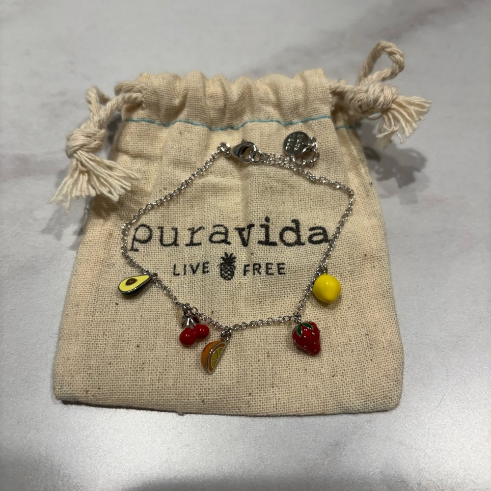 Pura Vida Fruit Charm Bracelet
